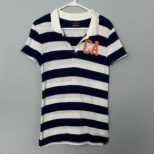 Old Navy Striped Polo with CA Patch